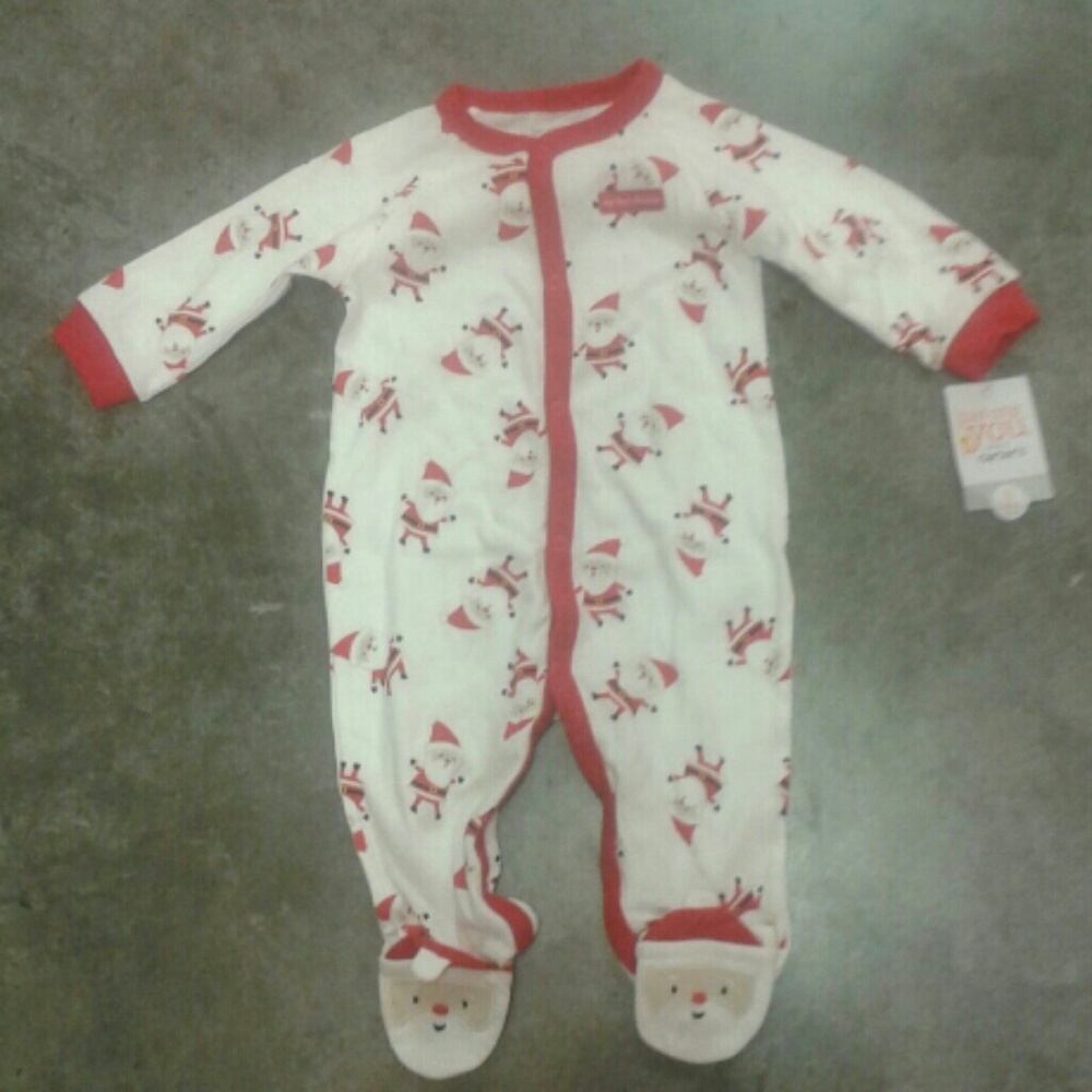 My First Christmas Santa Claus  newborn Pajamas